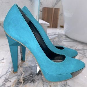 Rachel Roy ‘RF Carthay’ Teal Suede Pump Sz 8 🔥Hot Stepper🔥 •Teal• Turquoise